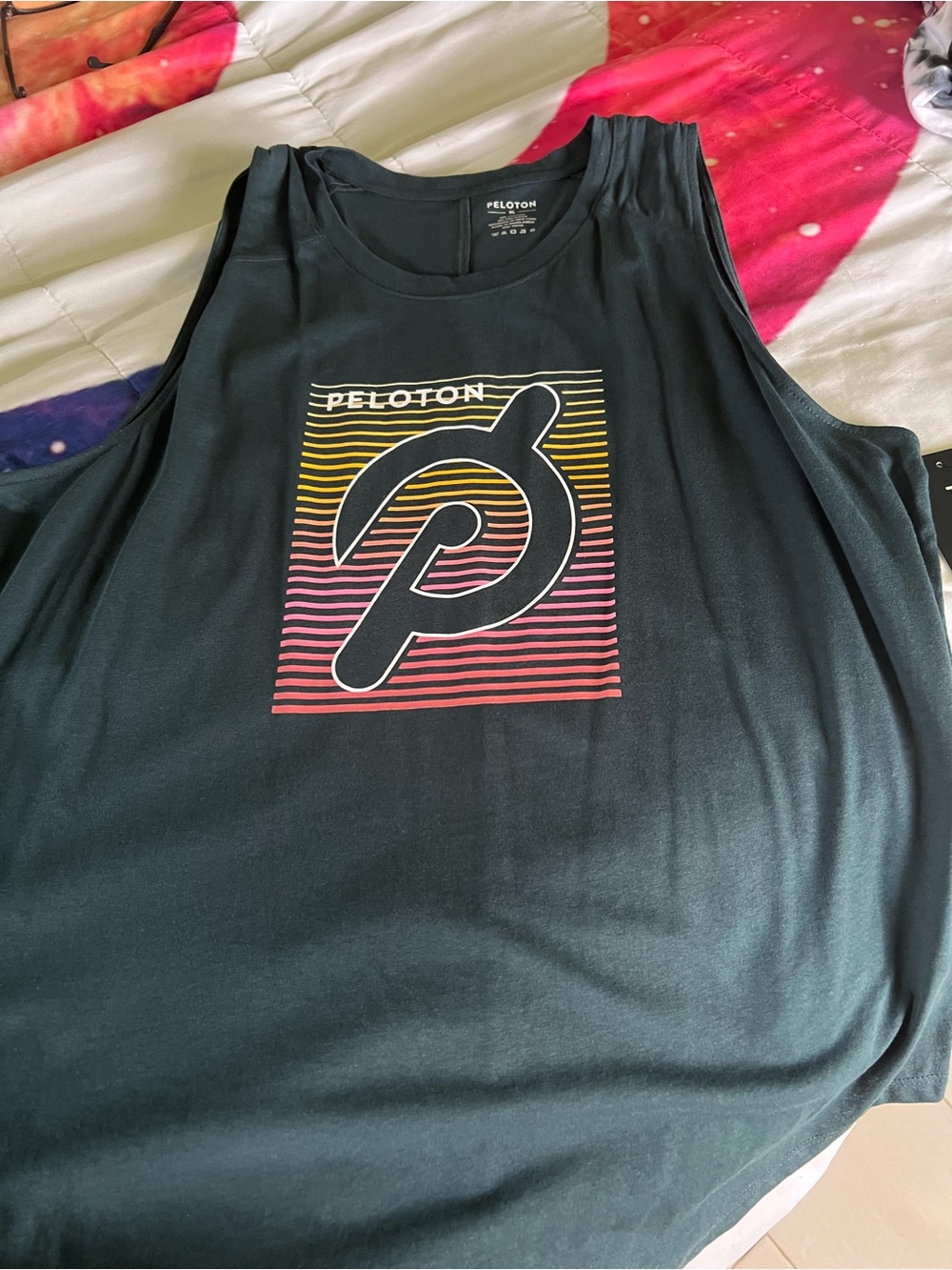 Peloton Women’s Black Graphic Tank Top - Stripe Logo